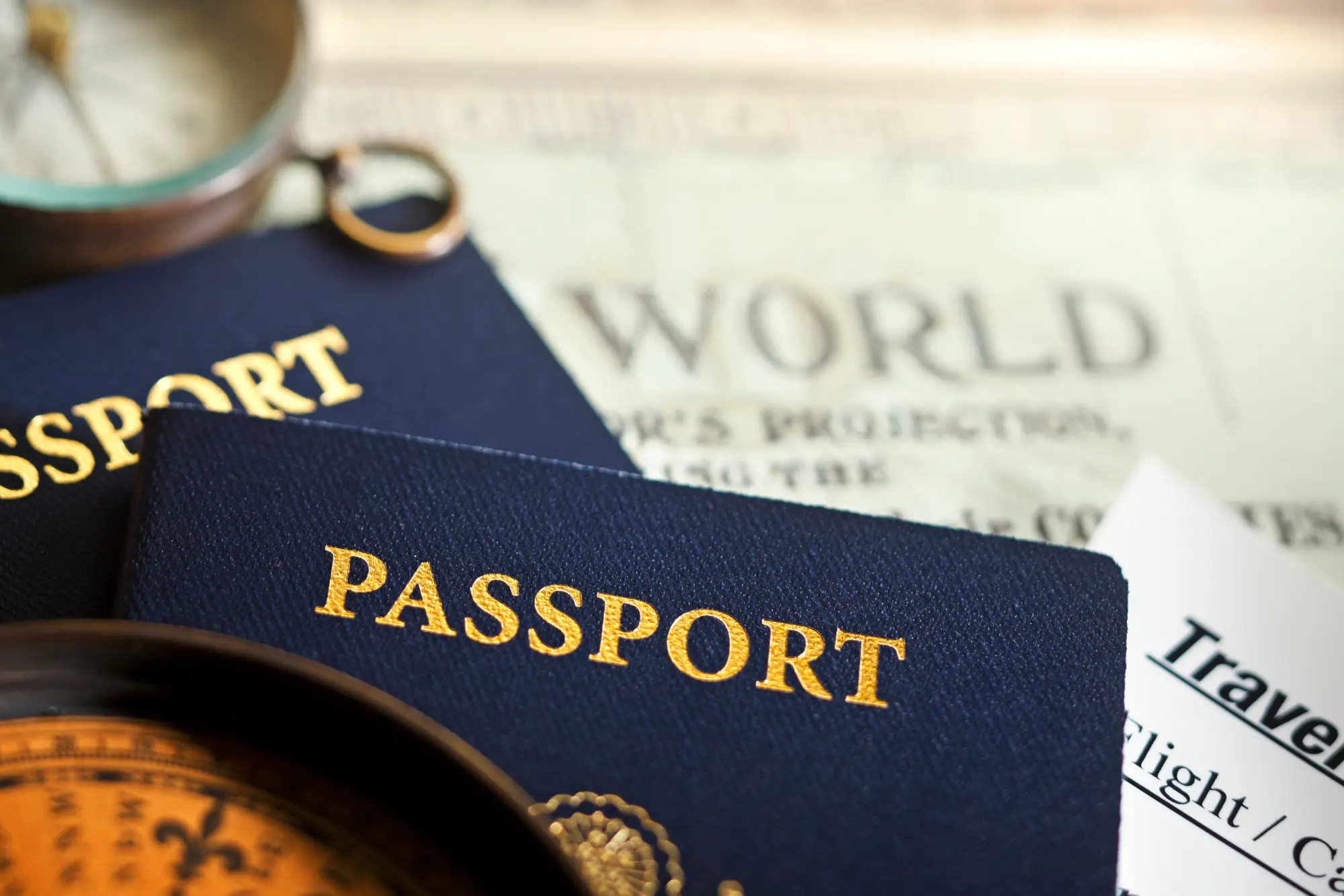 Japan passport and travel documents
