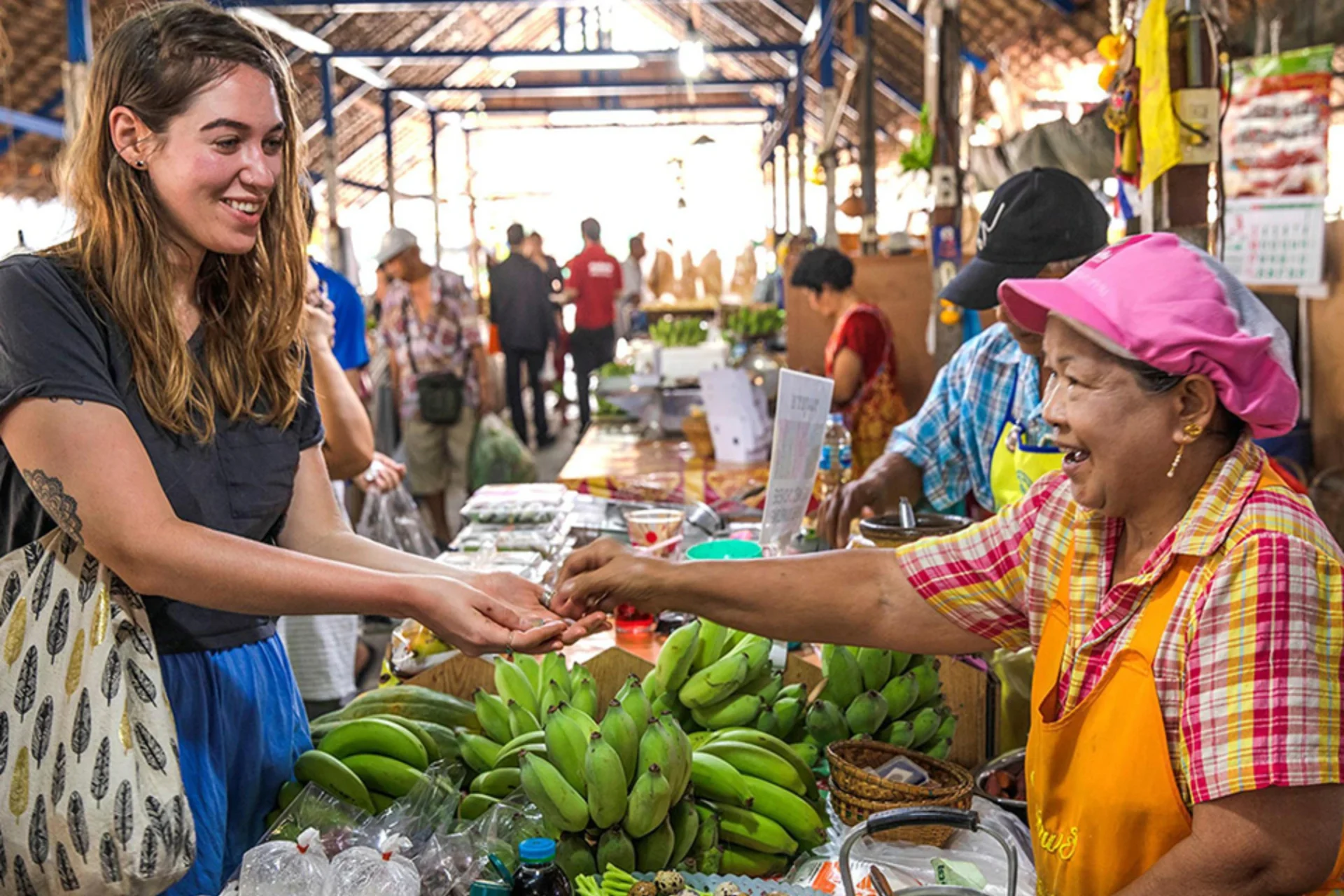 Bargain politely at traditional markets