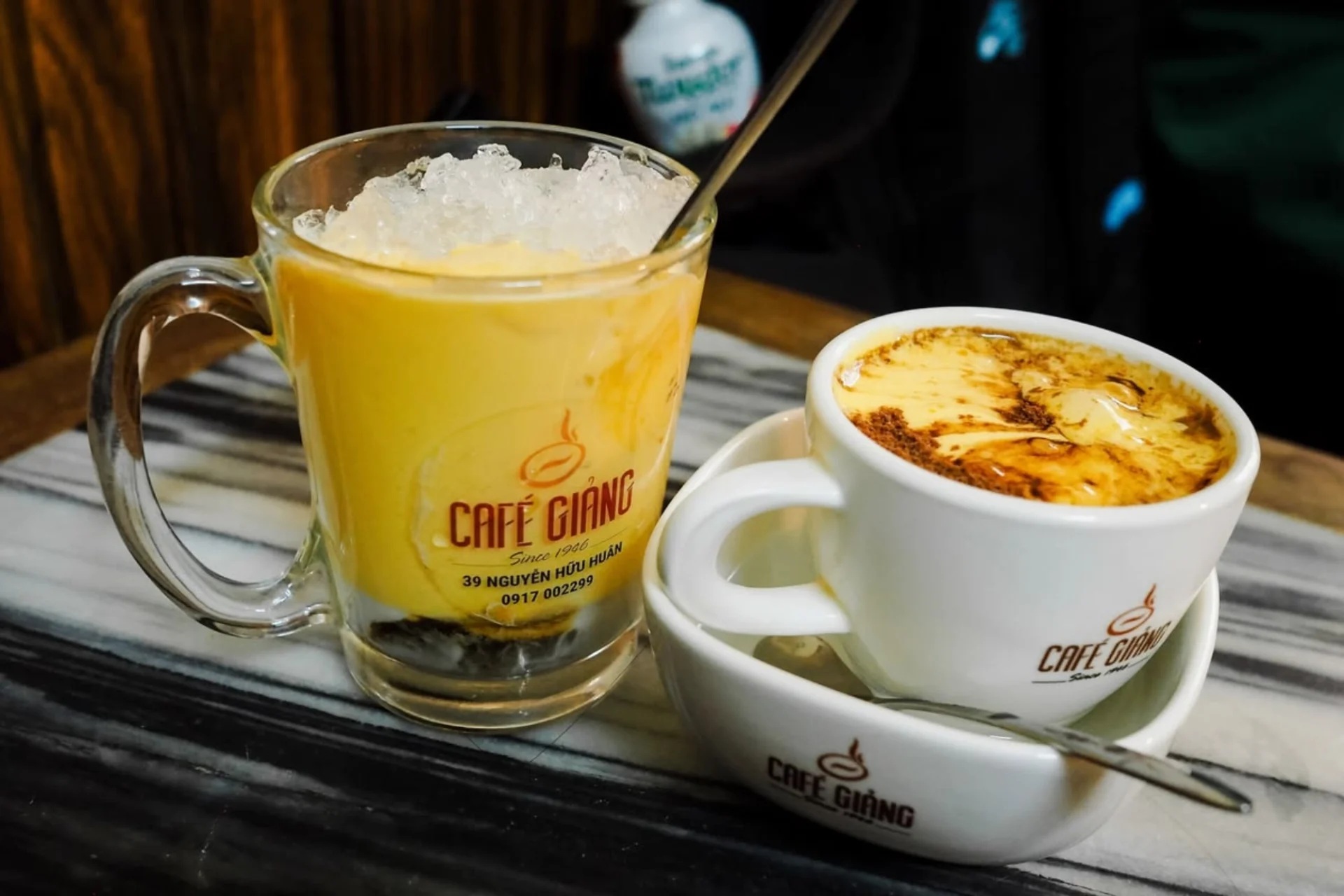 Traditional Hanoi egg coffee