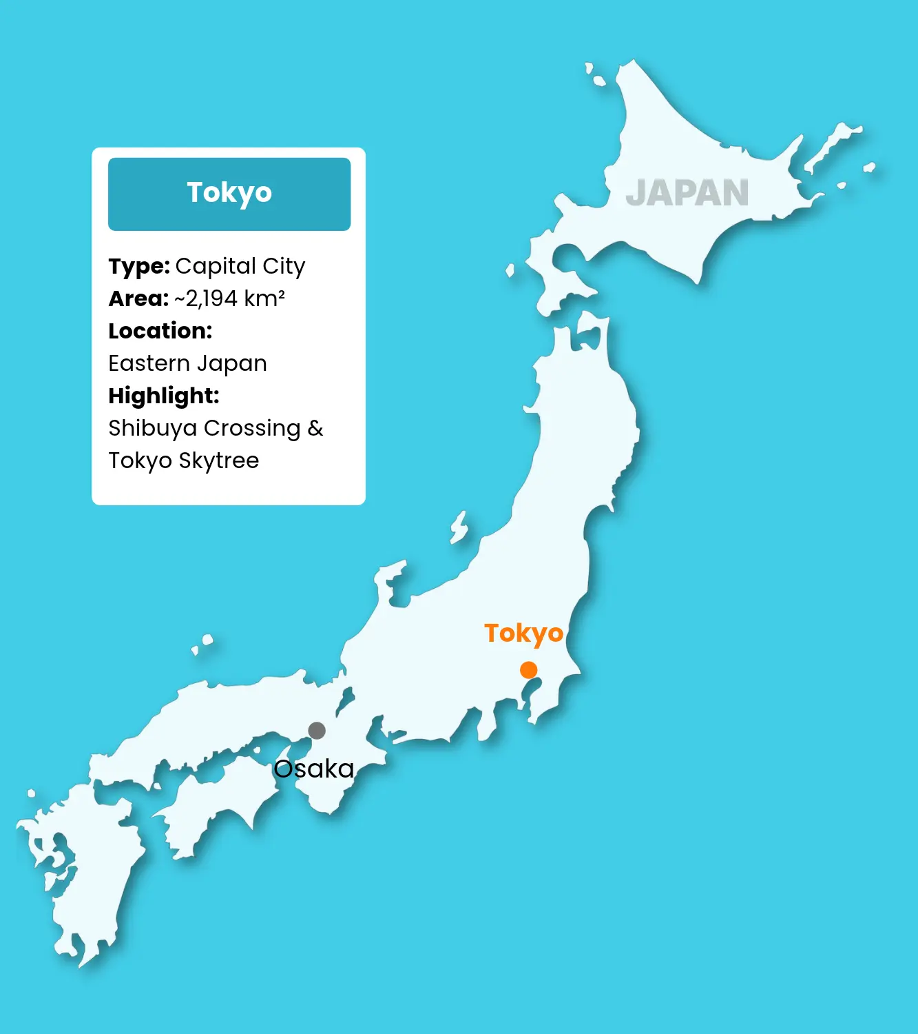 Tokyo in Japan Map